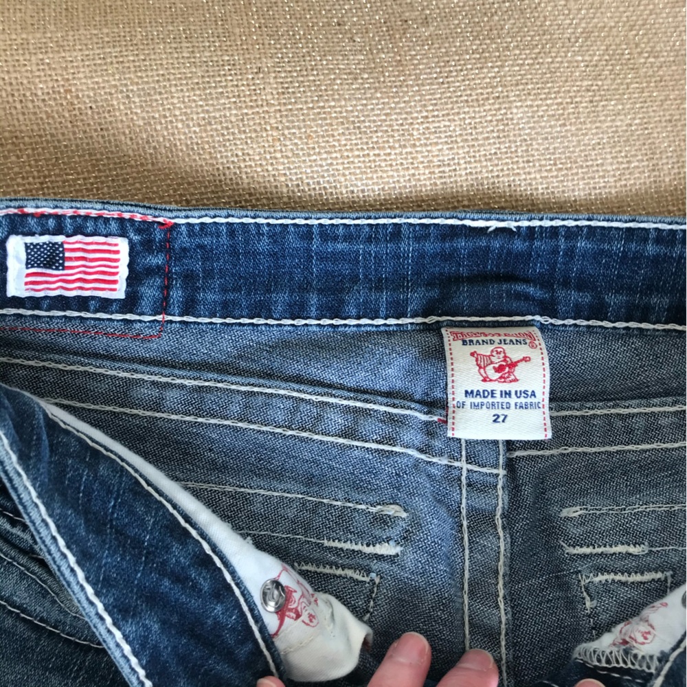 TRUE RELIGION 🍁 Julie Silver Jeans With Pave Swarovski Crystals! - Picture 6 of 13